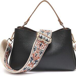 Wide crossbody shoulder strap